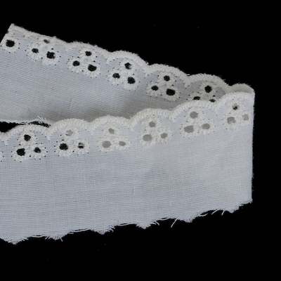 Мереживо - шиття, ширина 35 мм, колір білий, довжина 90 см