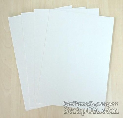 Білий пивний картон 1,2 мм, А4, 1 аркуш