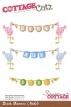Ніж для вирубки CottageCutz - Stork Banner, 10x15см