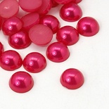 Напівперлинки Fuchsia, 8x3.5m, колір фуксія, 50 шт.