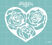 Чипборд від Вензелик - Сердечко 08, розмір: 59x33 мм