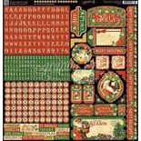 Наклейки Graphic 45 - St Nicholas - Stickers, 30х30 см.