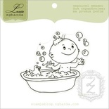 Акриловий штамп Lesia Zgharda D071 хлопчик у ванній кімнаті, розмір 6,3x5,6 см.