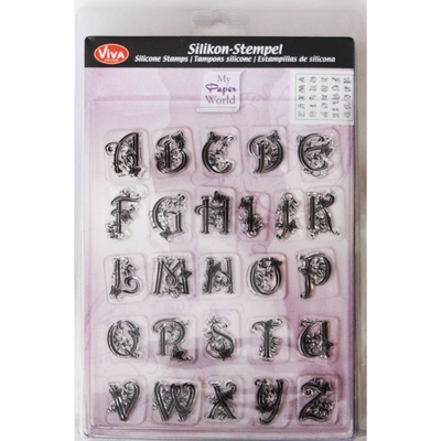 Штамп силиконовый 14x18см "Алфавит большой", "О" - 1,7х2см