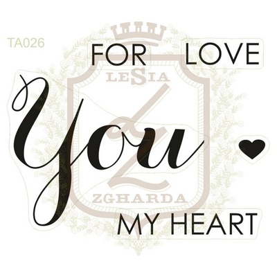 Набір акрилових штампів Lesia Zgharda TA026 FOR YOU MY HEART, 5шт.ук