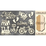 Чипборд Фабрика Декору - Мальчику, колір молочний, крафт