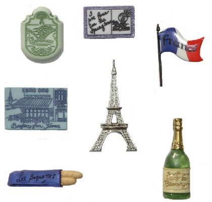 Набір декоративних ґудзиків Dress It Up - France