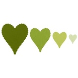 Ніж для вирубки від Sizzix - Sizzix Framelits Die Set 4PK - Hearts, Scallop #2, 4 шт.
