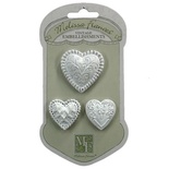 Гіпсові прикраси від Melissa Frances - With All my Heart, 3 шт