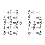 Акриловий штамп Text Stamp T041 Арифметика, розмір 4,6х3 см