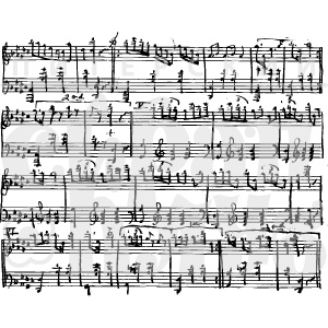 Акриловый штамп "Ноты"