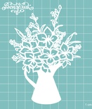 Чипборд від Вензелик - Ваза з квітами, розмір: 86x118 мм