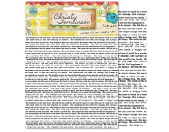 Аркуші - фільтри від Pink Paislee - She Art - Printed Coffee Sheets Text - текст на папері тішью, 6 шт.