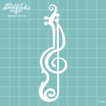 Чипборд від Вензелик - Скрипічний ключ 05, розмір: 29x101 мм