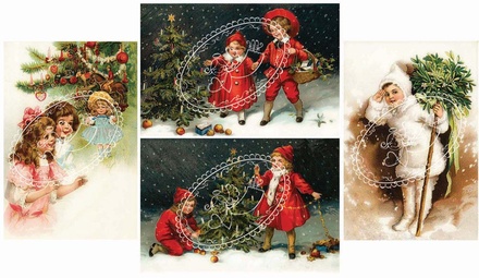 Двусторонний лист с картинками от Galeria Papieru, 5х30см, Дети 4, 1 шт.