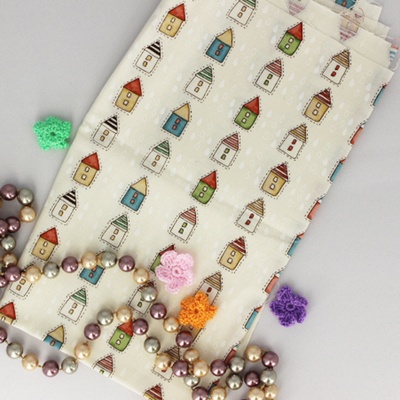 Хлопок, Домики под дождем, 45х55 см