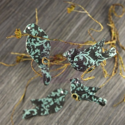 ЦІНУ ЗНИЖЕНО! Набір паперових прикрас Prima - Птахи - Larkspur Birdsong Collection