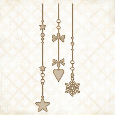 Чипборд Blue Fern StudiOs-Winter Page Dangles