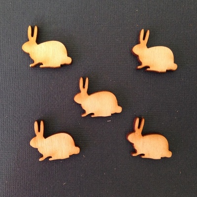 Дерев’яна фігурка WOOD-054 - Великодній кролик, 1 штука