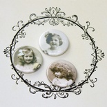 Скрап-значки (фішки). Маленькі леді, 3шт., f2