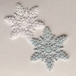 Декор ажурний - Сніжинки від Allmacrfat, колір білий, 2 шт.