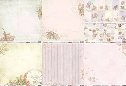 Набір паперу для скрапбукінгу від ScrapBerryʼs, 30,5x30,5см, 180 г/м² Мелодія Душі, 6 аркушів