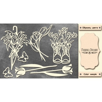 Набір чіпбордів Scent of spring, колір молочний, ТМ Фабрика Декору