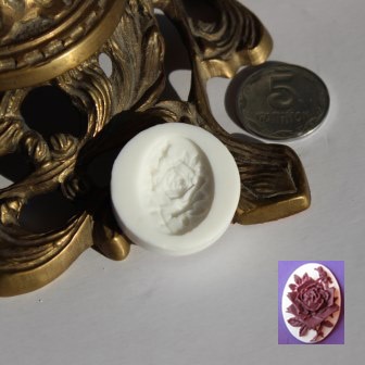 Силиконовая форма (молд) - Камея, размер: 25хх18 мм