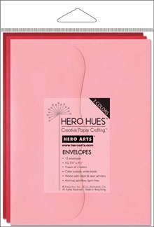 Набір конвертів Hero Arts - BLUSH MIX ENVELOPES (відтінки червоного), 3