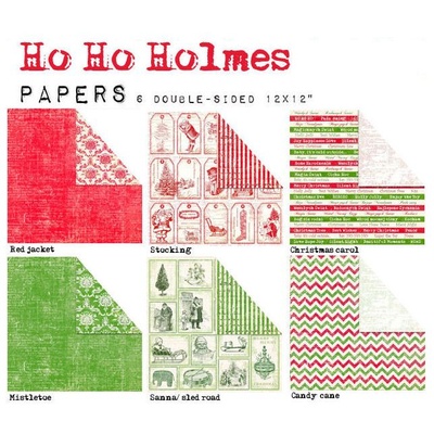 Набір двостороннього скрап-паперу UHK Gallery - Ho Ho Holmes, 30x30 см