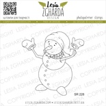 Акриловый штамп Lesia Zgharda SR228 Funny snowman, размер 5.9х6 см