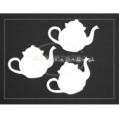 Чипборд Scrapiniec - Чайнички, 3 штуки