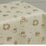 Хлопок Любимая грядка (рисуночки до 3 см) (Корея)- небеленый фон, зеленоватые тени, 45х55см