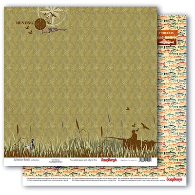 Набор бумаги для скрапбукинга от ScrapBerry's - Мужской отдых, 30,5х30,5 см, 190 гр/м, (8 двусторонних листов)