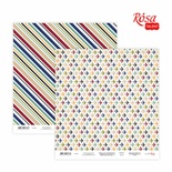 Бумага для скрапбукинга от ROSA TALENT - Make your journey 3, двусторонняя, 30х30см, 200г/м2