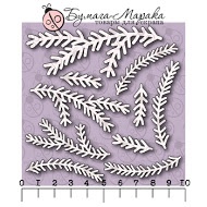 Білий чіпборд від Бумага Марака. Набір ялинкові гілочки