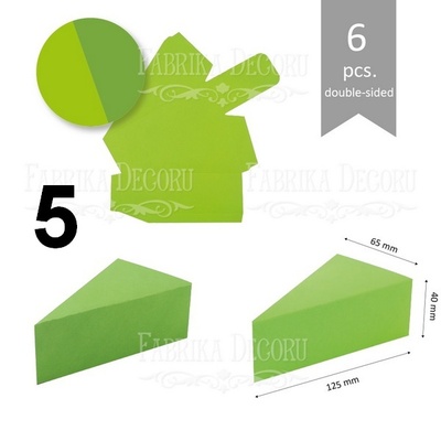 Набір паперових заготовок 003, ТМ Fabrika Dekoru, 6 штук, вибір кольору