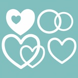 Чипборд від Вензелик - Набір сердечок 03, розмір: 100*100 мм