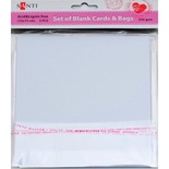 Набор белых текстурированных заготовок для открыток, 15см*15см, 250г/м2, 5шт., ТМ Santi