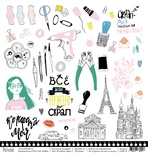 Аркуш паперу для скрапбукінгу від Polkadot - Я люблю смальп, колекцію Scrapgirl, 30x30 см, щільність 190 gr\m2