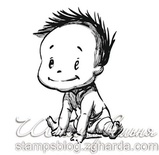 Акриловий штамп D022 Дитина, розмір 3,6х5,5см