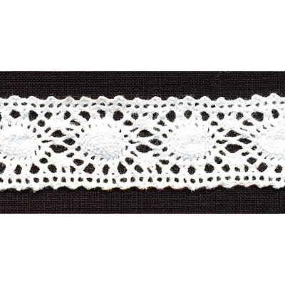 В’язане мереживо, колір білий, ширина 26 мм, довжина 90 см
