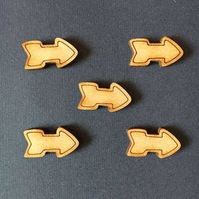 Деревʼяна фігурка WOOD-118 - стрілка, 1 штука