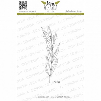 Акриловый штамп Lesia Zgharda Оливкова гілочка (велика) FL236