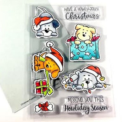 Набор штампов Gerda Steiner - Christmas Puppies 4x6 Clear Stamp Set