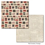 Лист двусторонней бумаги Carta Bella Well Travelled - Postage, размер 30х30 см