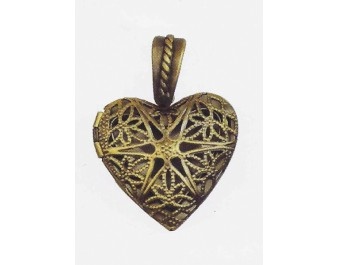 Медальйон, який відкривається, від Stanislaus - Сердечко, розмір 2,5х2,5см, 1 шт.