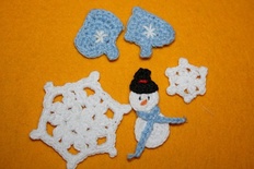 -25% Вязаные украшения от Pony Polly - Снеговичок