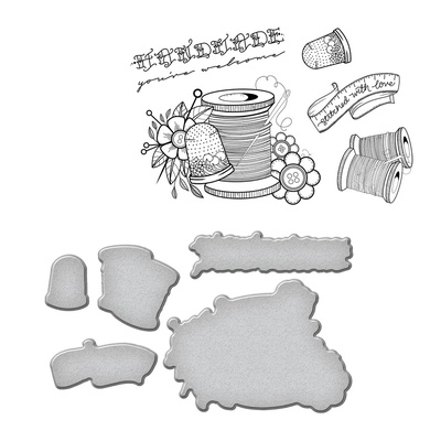 Ніж для вирубки + штампи від Spellbinders - Sew Handmade