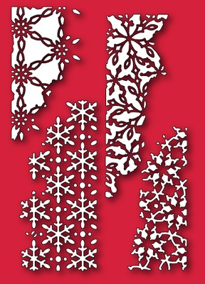 Нож для вырубки от Memory Box - Distressed Snowdrift Collage  